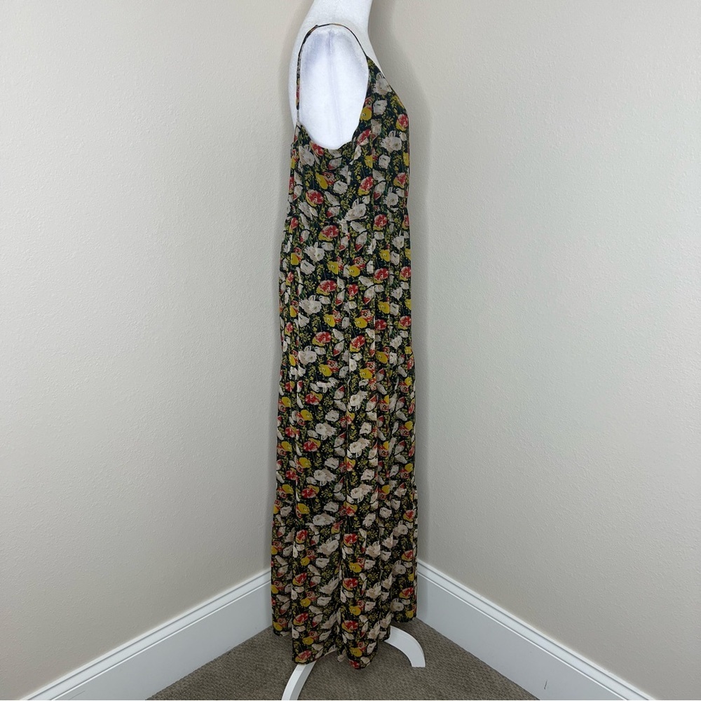 J. Crew Mercantile Sweet Pea Floral Sleeveless Tiered Maxi Dress Sundress Sz 14 - Picture 11 of 16